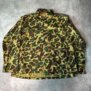 True Vintage Weatherite Sportswear Duck Hunter Camo Jacket Cotton Utility Mens S